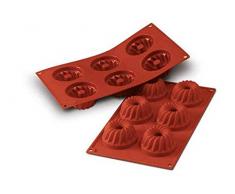 Unbekannt Silikomart Silikonform 6Â MittelgroÃe Gugelhupf/Kugelhopf, Terracotta.