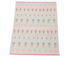 David Fussenegger Babydecke Luca Candy & Ice Cream, Baumwoll-Mischgewebe, Pastell/rosa, 90 x 70 cm