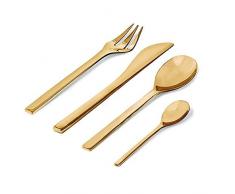 Alessi FM06S24 BR Besteckset 24-teilig, Stainless Steel, Messing