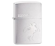 Zippo Cowboy and Horse Feuerzeug, Messing, Silber, one Size