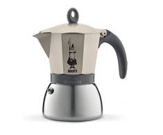 Bialetti 4823 Moka Induction Espressokocher, Aluminium, 6 Cups, champagne