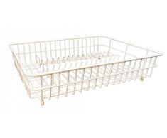 Delfinware Abtropfgestell mit integriertem Besteck Abschnitt, cremefarben