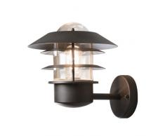 Konstsmide Modena 7303-750 Wandleuchte / B: 22cm T: 26cm H: 24cm / 1x60W / IP44 / lackiertes Aluminium / matt-schwarz