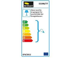 Brilliant Sofia Wandspot mit Flexarm Plus Schalter, 1x E14 maximal 40W, Metall/Glas, eisen/chrom 55390/77