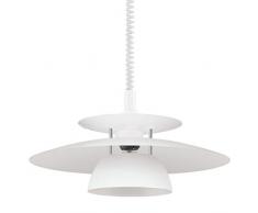 EGLO BRENDA Hängeleuchte, Kunststoff, E27, 60 W, weiss, chrom
