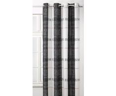 APELT Signum_145x245_89 Ösenschal Schrift, weiß / schwarz / rot