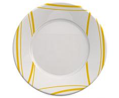 Ornamin Teller flach Ø 19,5 cm Schilf gelb, Melamin | hochwertiger, stabiler Kunststoffteller | robustes Alltags-Geschirr, Camping, Picknick, Gemeinschaftsverpflegung | Dessertteller, Frühstücksteller