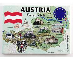 Österreich EU Serie Souvenir Kühlschrank Magnet 6,3 x 8,9 cm