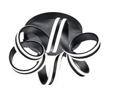 Trio Leuchten Carrera Deckenleuchte, Metall, 38 W, Schwarz matt