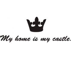 INDIGOS 4250380588964 Wandtattoo w021 My home is my... 120 x 43 cm, schwarz