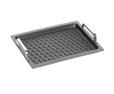 AMT Gastroguss Induktion BBQ Spezialpfanne 37x33cm, Aluguss, schwarz, 33 cm