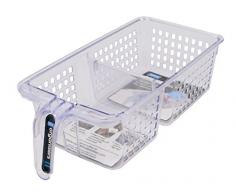 Novo Organizer-Korb für Kühlschrank, mit Unterteilung, transparent, 4 Stück