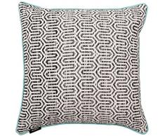 McAlister Textiles - Black&White Kollektion | Kissenbezug im geometrischem Costa Rica Muster 50cm x 50cm | Deko Kissenhülle für Zierkissen, Sofa, Bett, Couch, Kissen