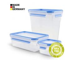 Tefal K43505 Frischhaltedose Set 0,25 + 1 + 1,6 L Clip und Close (BPA-Frei, Luftdicht, Frischhaltebox mit Deckel, 100% dicht, Auslaufsicher, Spülmaschinenfest, mikrowellengeeignet, Made in Germany)
