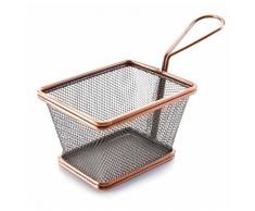 LACOR Quadreat Chips Korb Bronce, Edelstahl, Braun, 10 cm