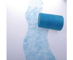 Deko AS GmbH Sizoflor Tischband Wellenschnitt Mittelblau ca. 12,5 cm Rolle 25 Meter - 60w-125-25-036