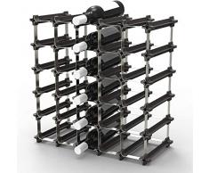 NOOK Weinregal Weinregal, Edelstahl, Silber, 49,5 x 49,5 cm, 25-Einheiten