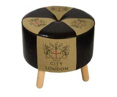 Mayflower Vintage Collection Fußhocker, rund, gepolstert, London