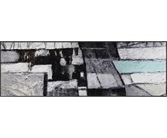 Wash + Dry Lebenswege Fußmatte, Acryl, grau, 60 x 180 x 0.7 cm