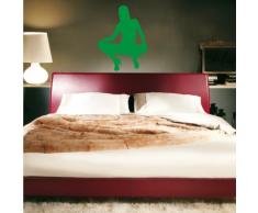 INDIGOS 4052166092715 Wandtattoo w491 Sexy Frau Girl Wandaufkleber 120 x 92 cm, grün