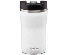 Aladdin Barista Café Thermavac Leak-Lock Edelstahl-Kaffeebecher To Go, 0,25 Liter, Snowflake White, Doppelwandige Vakuum-Isolierung, Auslaufsicher, Thermobecher Isolierbecher