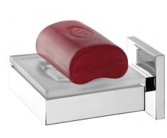 Tiger Items Seifenschale, Edelstahl verchromt, Echtglas gefrostet