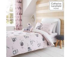 Catherine Lansfield Bettwäsche-Set, Polycotton, Rose, Einzelbett