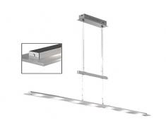 Fischer & Honsel Pendelleuchte, Mattnickel/Chrom/Weiß