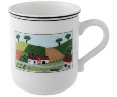 Villeroy & Boch Design Naif Kaffeebecher Dorfstraße, 300 ml, Höhe: 9,1 cm, Premium Porzellan, Bunt