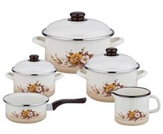 ELO 23005 Venezia 5 teilig Topfset, Emaille, beige, 0 cm, 5-Einheiten