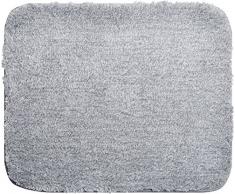 Grund Badteppich 32 mm 100% Polyacryl, ultra soft, rutschfest, ÖKO-TEX-zertifiziert, 5 Jahre Garantie, LEX, WC-Vorlage o.A. 50x60 cm, silber