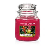 Yankee Candle mittelgroße Duftkerze im Glas, Tropical Jungle, Brenndauer bis zu 90 Stunden