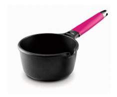 Fundix Wok aus Aluminiumguss Antihaftbeschichtung Induktion, Abnehmbarer Griff, 16 cm, 1,25 l, Magenta