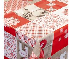 Venilia Tischdecke Red Mountain, Pvc-Polyester, Rechteckig, rot