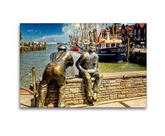 Premium Textil-Leinwand 120 x 80 cm Quer-Format Zwei Männer haben alles im Blick | Wandbild, HD-Bild auf Keilrahmen, Fertigbild auf hochwertigem Vlies, Leinwanddruck von Peter Roder