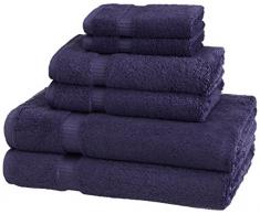 Pinzon Handtuchset aus Biobaumwoll-Mischgewebe, 6-teiliges Set, Marineblau
