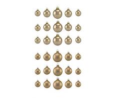 Thüringer Glas Design Christbaumschmuck, Gold, 30-Teilig Uni