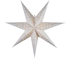 Star Papierstern Dazzling, 7 zackig, Papier, weiß, 2.7 x 11.5 x 11 cm