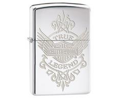 Zippo Harley Davidson Feuerzeug, High Polish Chrome, One Size
