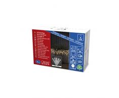 Konstsmide 3810-102 Micro LED Lichterkette, gefrostet / für Außen (IP44) / 40 warm weiße Dioden / 30V Außentrafo / weißes Kabel