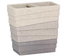 kela Zahnbürstenhalter Valura aus Poly in beige/braun, Plastik, 10 x 6 x 10 cm