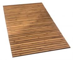 Kleine Wolke Holzmatte Level Badteppich, 100% Bambus, Natur, 80 x 50 cm