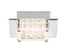 Brilliant Larina Wand und Deckenleuchte, LED integriert, 1x 10 W, 1000lm, 3000K, Metall Glas, chrom/transparent G94279/15
