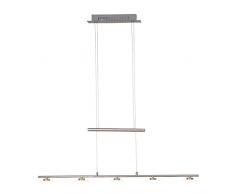 Brilliant Narja Pendelleuchte, 5-flammig, höhenverstellbar, LED integriert, 5x 4,5 W, 385lm, 3000K, Metall Kunststoff, eisen G93455/13