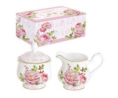 Easy Life 373FLDA Zuckerdose aus China, Blumenmotiv, mehrfarbig