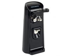 PROGRESS EK3589P 3-in-1 Elektrische Dose, Messerschärfer und Flaschenöffner, 80 W, Schwarz, 13 x 13 x 23 cm