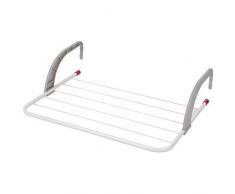 Kleeneze, grau/pink KL027535EU Heizkörper-Wäschetrockner mit 5 Stäben für Handtücher oder Kleidung, bis 5 kg, 5 Bar Kühlerlüfter