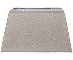 Better & Best 40X24 Lampenschirm aus Leinen, rechteckig, 40 x 24 cm, Farbe bräunt, Maße unten: 39,5 x 23, oben: 29,5 x 18, Höhe: 23 cm, Bett