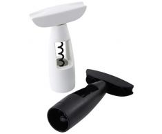 Fackelmann Korkenzieher EASY, funktionaler Weinöffner in geradlinigem Design, mit antihaftbeschichteter Spirale (Farbe: Schwarz, Weiß - nicht frei wählbar), Menge: 1 Stück