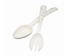KitchenCraft NESALSERVBF Natural Elements Salatbesteck aus Bambus, Bambusfaser